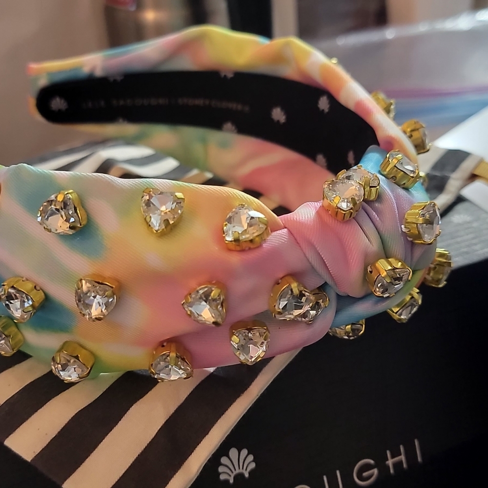 Lele Sadoughi x Stoney Clover Nylon Dye Crystal headband